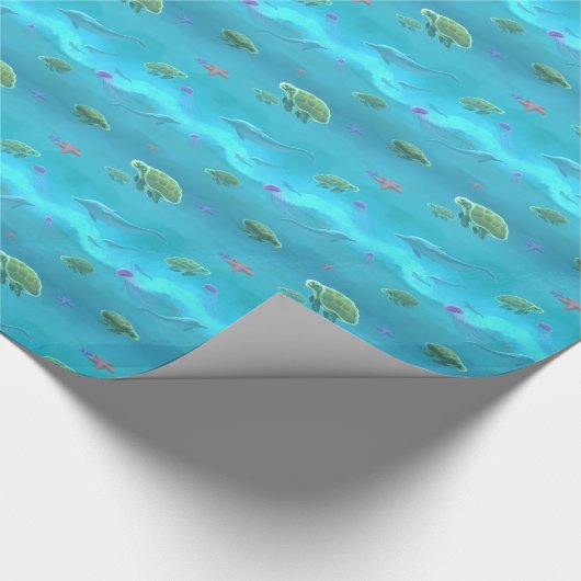 Ergens onder het Zee Cadeaupapier (Hoek)