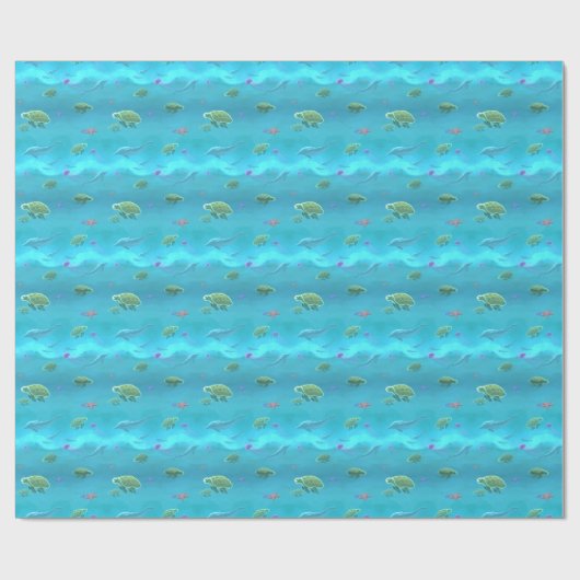 Ergens onder het Zee Cadeaupapier (Vlak)