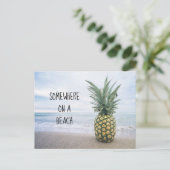 Ergens op een strand Briefkaart (Staand voorkant)
