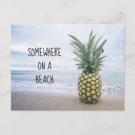 Ergens op een strand Briefkaart