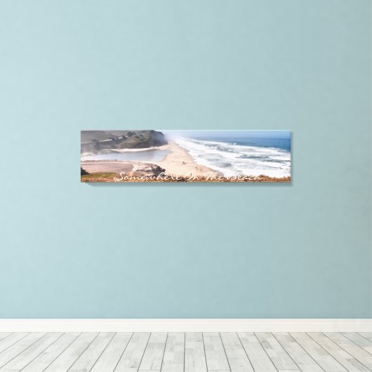 Ergens op het strand stretched canvas kunst (Insitu (Houten vloer))