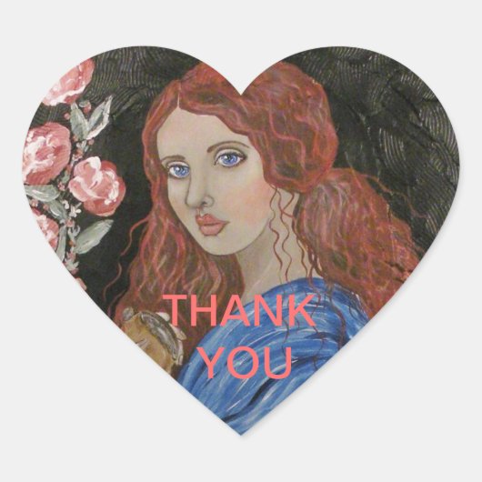 Ergens op tijd hart sticker (Voorkant)