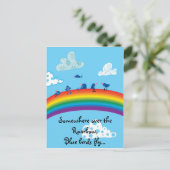 Ergens over de regenboog briefkaart (Staand voorkant)