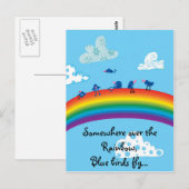 Ergens over de regenboog briefkaart (Voorkant / Achterkant)