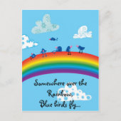 Ergens over de regenboog briefkaart (Voorkant)