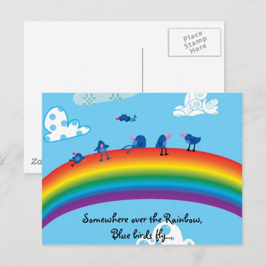 Ergens over de regenboog briefkaart (Voorkant / Achterkant)