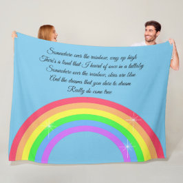 Ergens over de regenboog fleece deken
