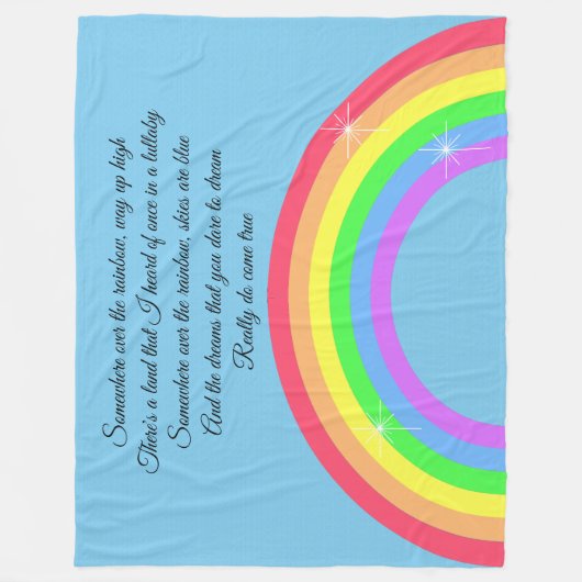 Ergens over de regenboog fleece deken (Voorkant)