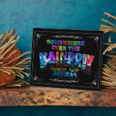 Ergens over de regenboog fotoplaat (Zijkant)