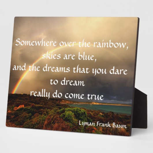 Ergens over de regenboog fotoplaat (Zijkant)