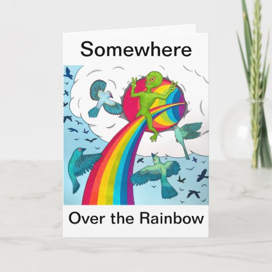 Ergens over de regenboog kaart (Voorkant)