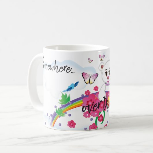 Ergens over de regenboog koffiemok (Voorkant links)
