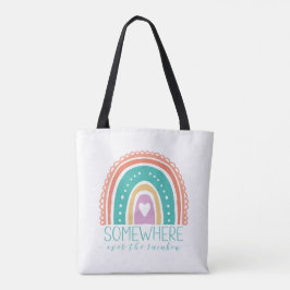 Ergens Over De Regenboog Modern Chique Kleurrijk Tote Bag