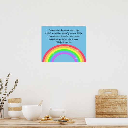 Ergens over de regenboog poster (Keuken)