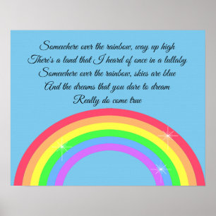 Ergens over de regenboog poster