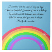Ergens over de regenboog tegeltje (Voorkant)
