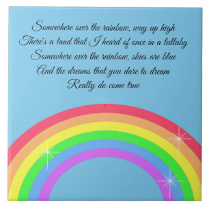 Ergens over de regenboog tegeltje