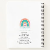 Ergens over de regenboogmoderne afbeelding notitieboek (Achterkant)