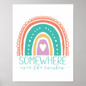 Ergens over de regenboogmoderne afbeelding poster (Voorkant)