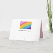 ergens over het regenboogwenskaart kaart (Achterkant)