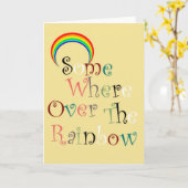 Ergens over het Wenskaart van de Regenboog Kaart (Gele Bloem)