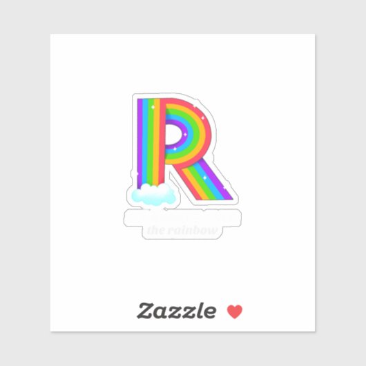 Ergens Regenboog Inspirerende Alfabet Print Sticker (Vel)
