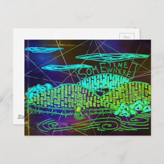 Ergens/soms Briefkaart (Voorkant / Achterkant)