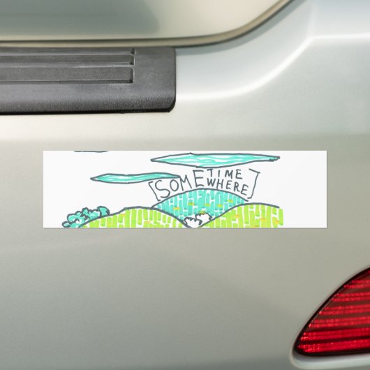 Ergens/soms Bumpersticker (Op auto)