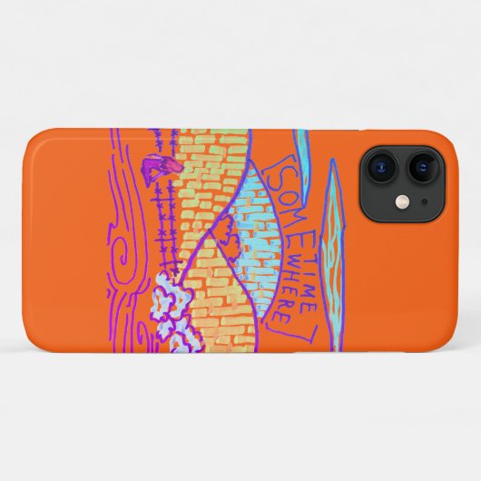 Ergens/soms Case-Mate iPhone Case (Achterkant (horizontaal))