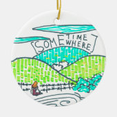 Ergens/soms Keramisch Ornament (Voorkant)