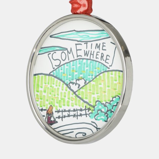 Ergens/soms Metalen Ornament (Links)