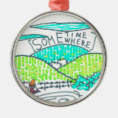 Ergens/soms Metalen Ornament (Voorkant)