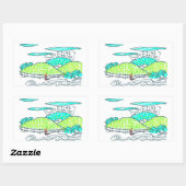 Ergens/soms Rechthoekige Sticker (Vel)