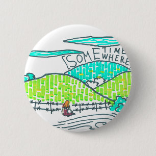 Ergens/soms Ronde Button 5,7 Cm