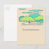 Ergens/soms Uitnodiging Briefkaart (Voorkant / Achterkant)