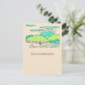 Ergens/soms Uitnodiging Briefkaart (Staand voorkant)