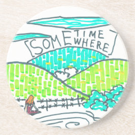 Ergens/soms Zandsteen Onderzetter