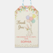 Ergens Sweet Bunny First Birthday Cadeaulabel (Voorkant)