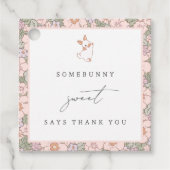 Ergens Sweet Spring Paasmeisjes Dank je wel Bedankjes Labels (Voorkant)