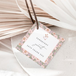 Ergens Sweet Spring Paasmeisjes Dank je wel Bedankjes Labels