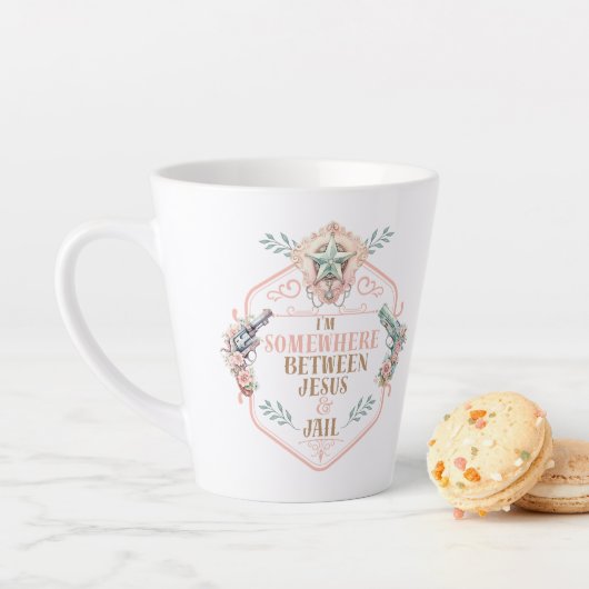 Ergens tussen Jezus en de gevangenis Boho Country Latte Mok (In situ)