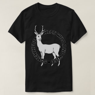 Ergens Tussen Wild en Wijs Herten Lijnkunst T-shirt