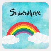 Ergens Vierkante Sticker (Voorkant)