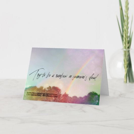 ERGENS WENSKAART BEDANKKAART (Voorkant)