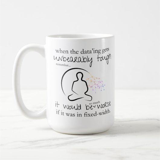 Erger als in vastebreedte grappige gegevens koffiemok (Links)