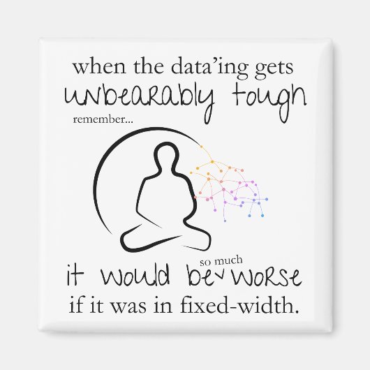 Erger als in vastebreedte grappige gegevens magneet (Voorkant)