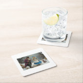 Erger voor Draag papieren vierkante witte drankond Kartonnen Onderzetters (Insitu)