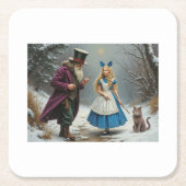 Erger voor Draag papieren vierkante witte drankond Kartonnen Onderzetters (Voorkant)