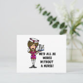 Erger zonder verpleegster briefkaart (Staand voorkant)