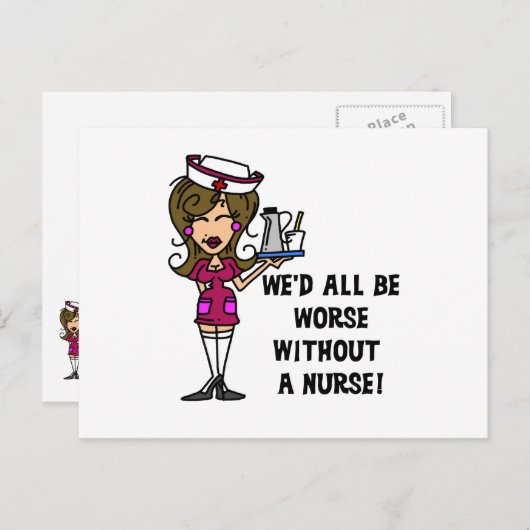 Erger zonder verpleegster briefkaart (Voorkant / Achterkant)